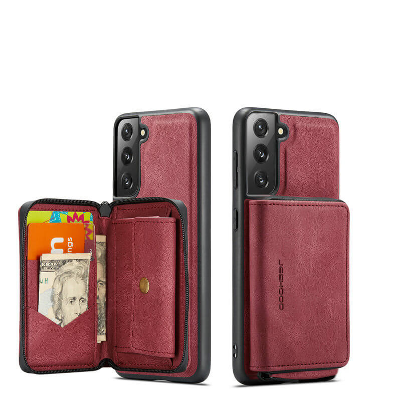 Samsung Galaxy Series Detachable Magnetic Protective Phone Wallet Case with Card Holder