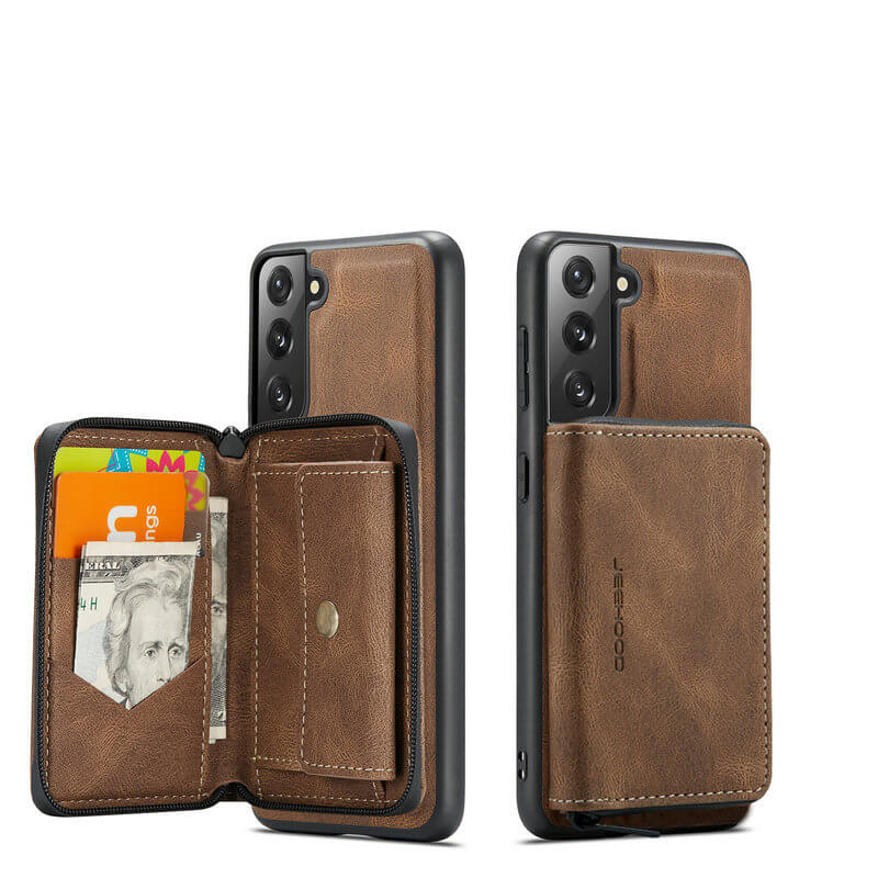 Samsung Galaxy Series Detachable Magnetic Protective Phone Wallet Case with Card Holder