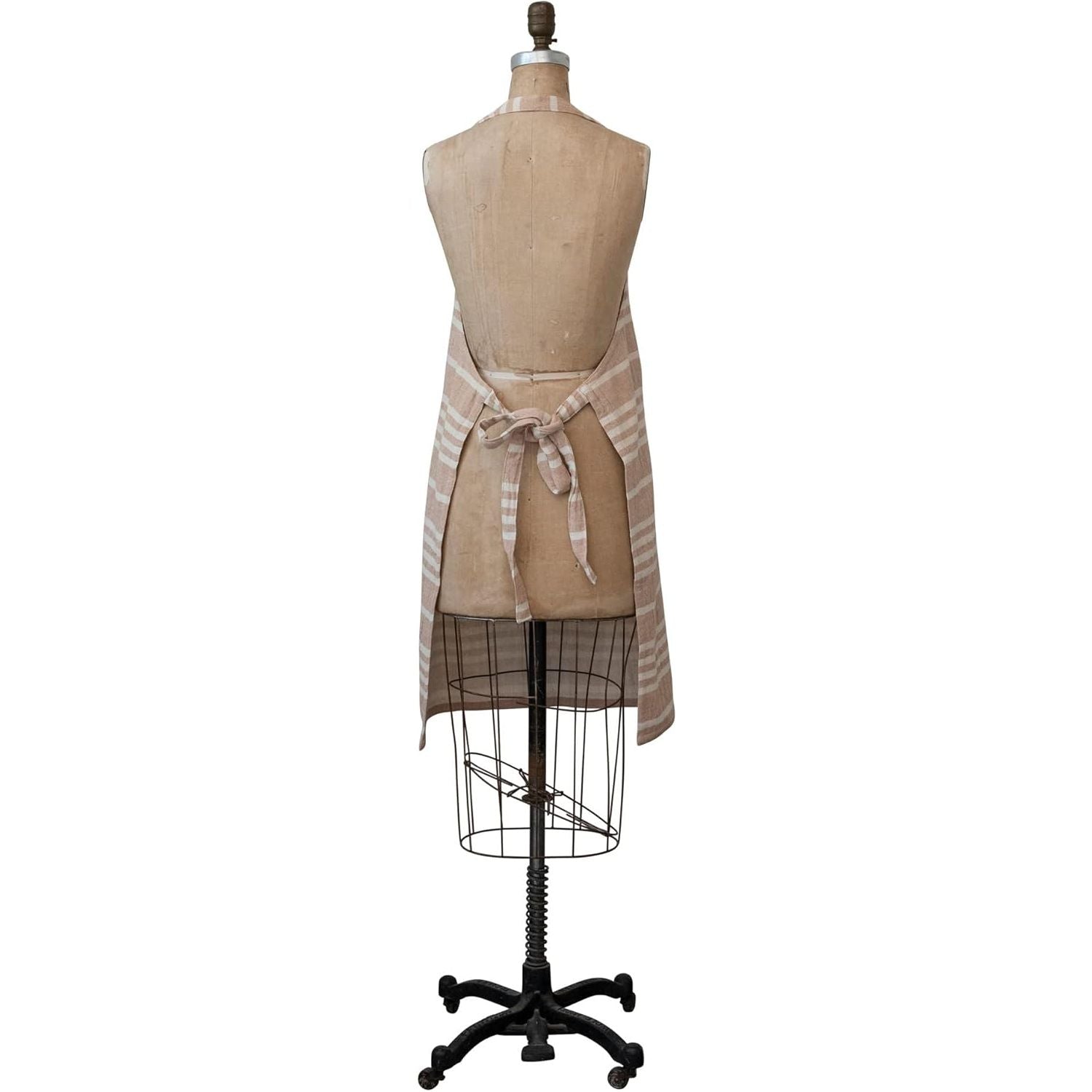 Cotton Double Cloth, Tan and Natural Apron
