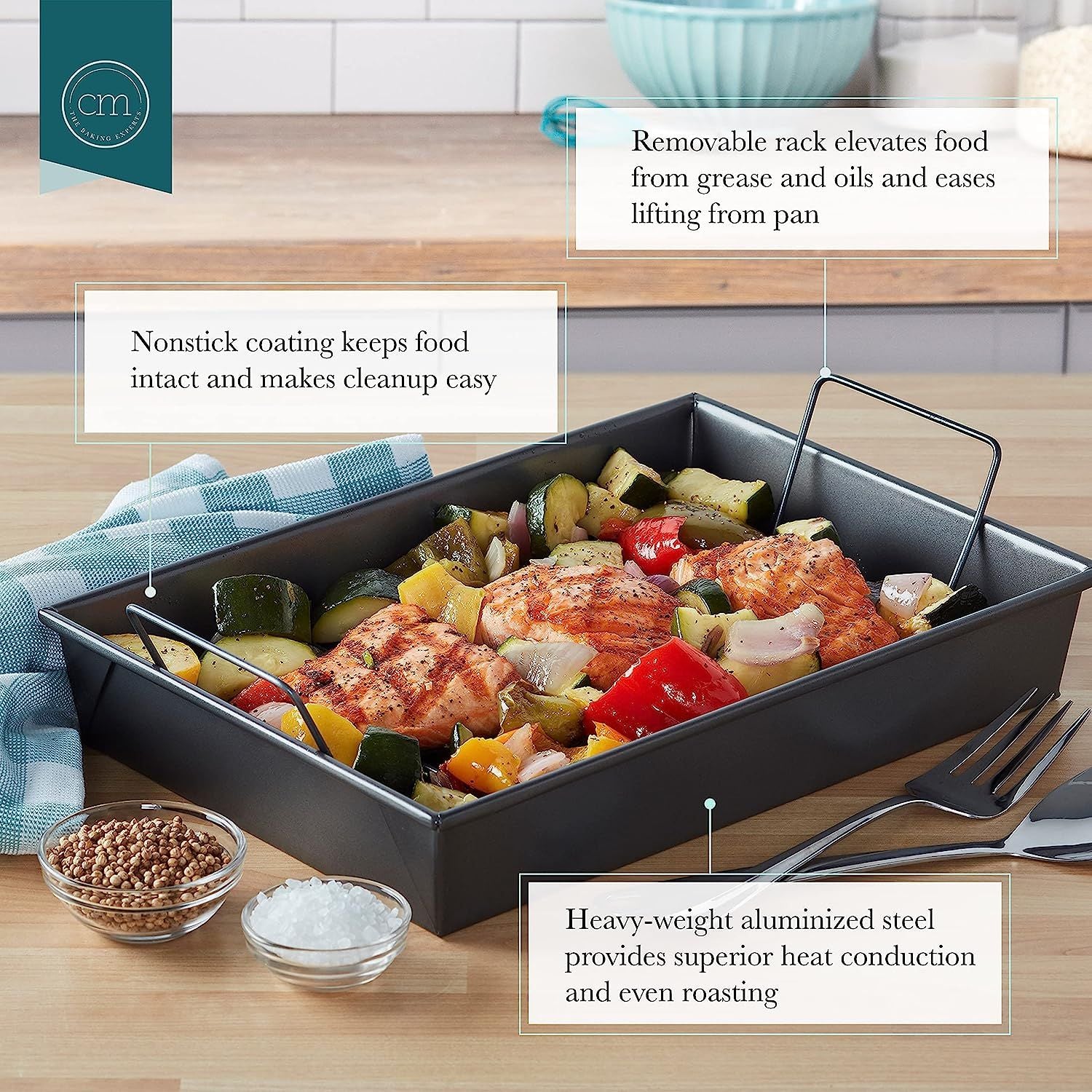 Professional Roast Pan w/ Non-Stick Rack