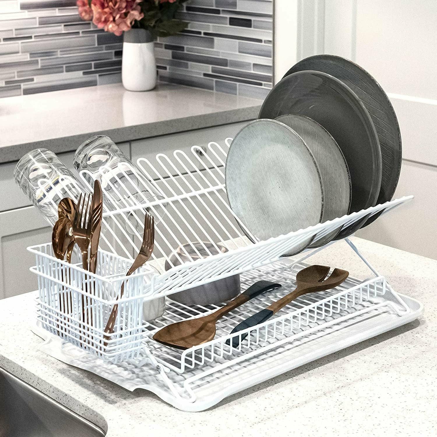 White Cutlery Basket