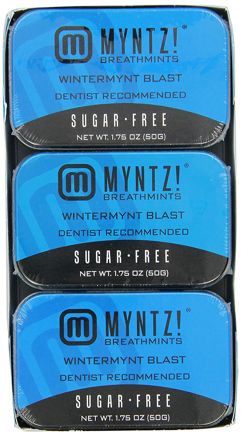 Myntz Wintermynt Blast Breathmints, 1.75-Ounce Containers (Pack of 12)