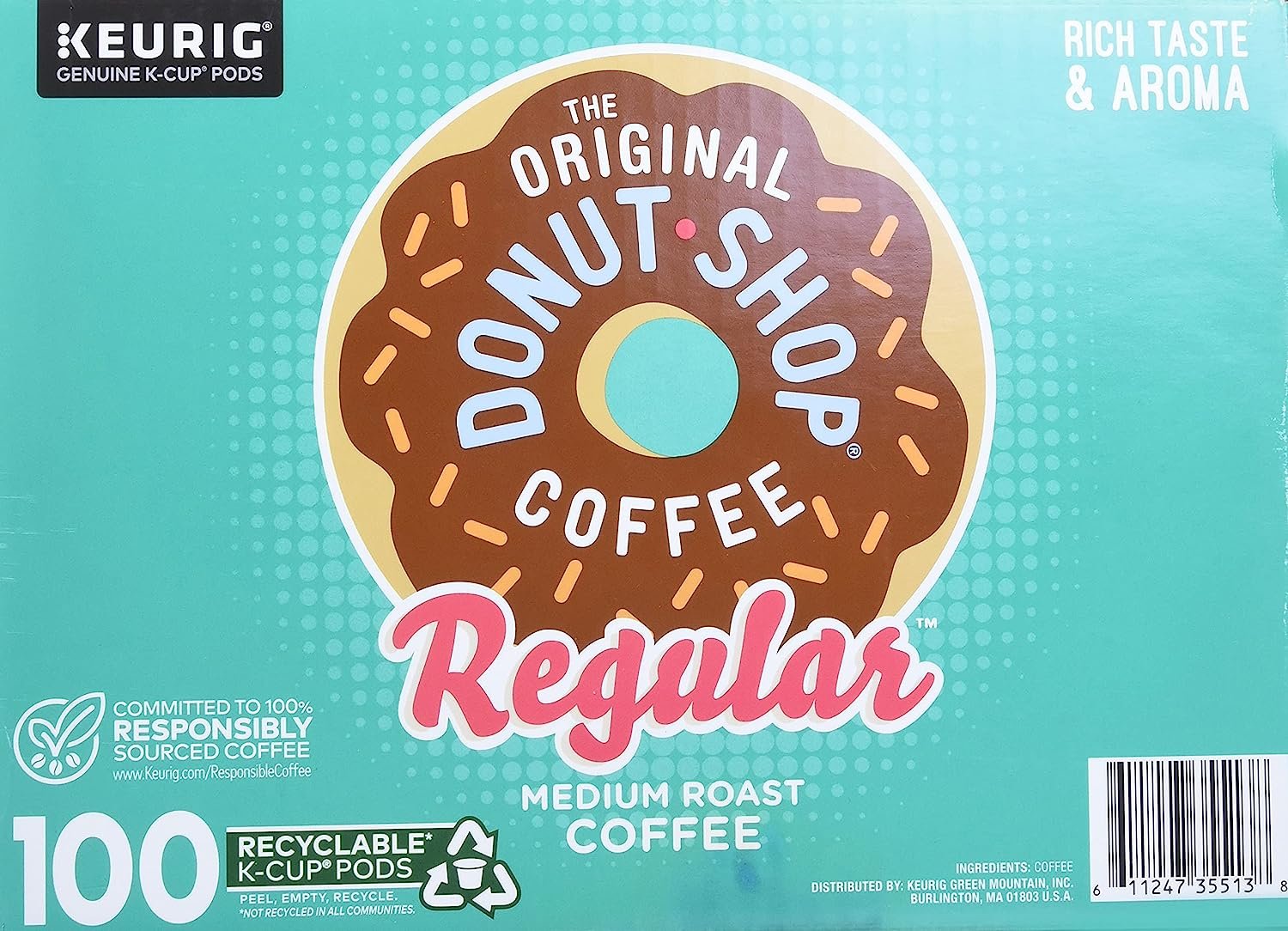 Green Mountain Coffee The Orginal Donut Shop Coffee, 100 Count (Packaging May Vary)