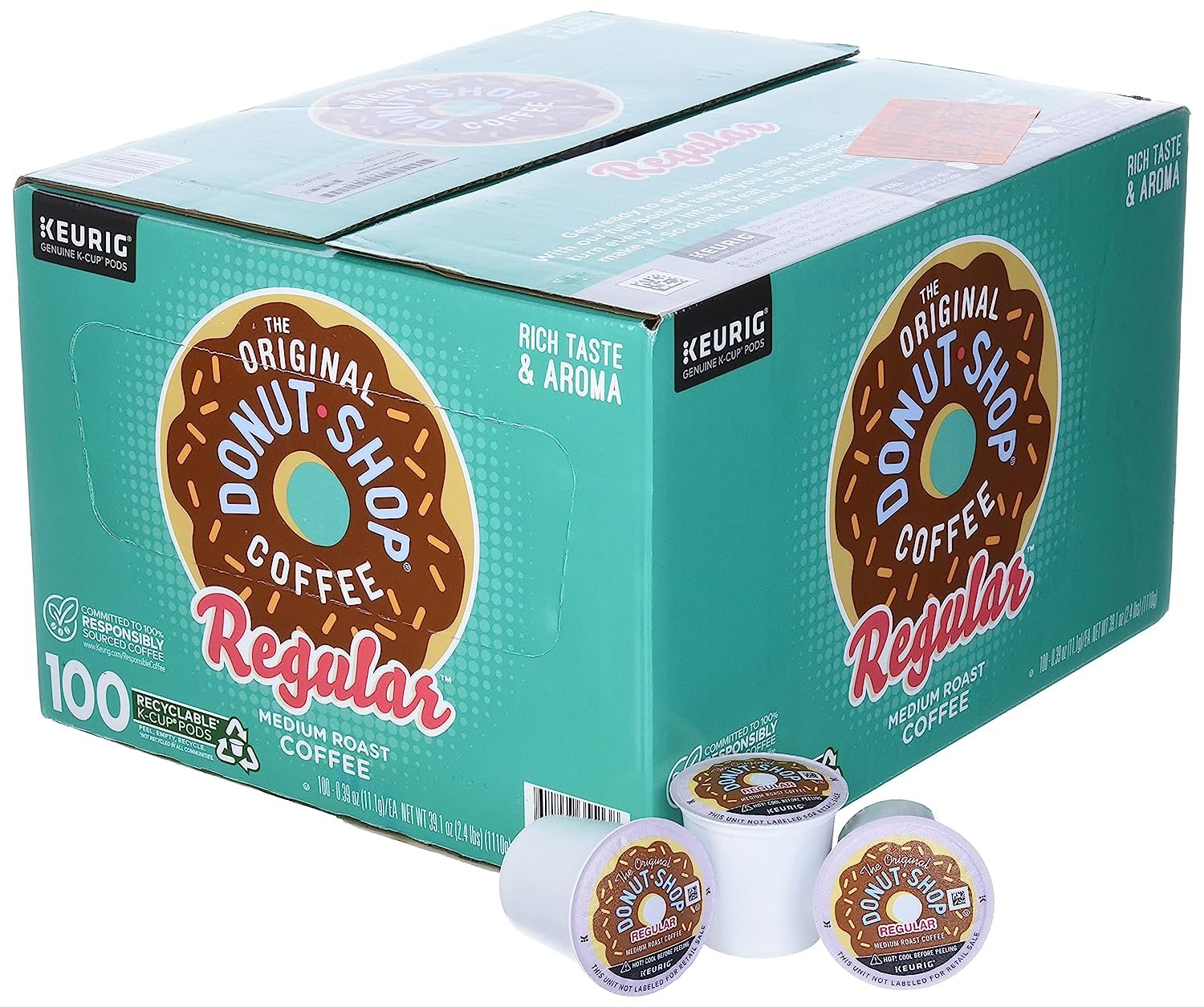 Green Mountain Coffee The Orginal Donut Shop Coffee, 100 Count (Packaging May Vary)