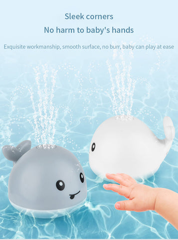 Drôle infantile bain jouets bébé électrique Induction arroseur balle baleine avec musique légère enfants jeu d'eau balle baignade enfants