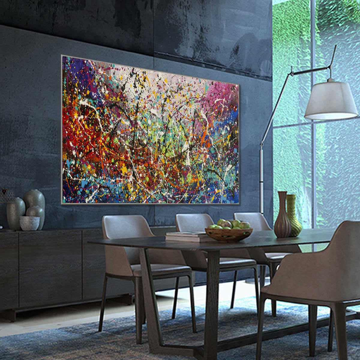 Buy Original Oil Paintings Jackson Pollock Style Large Modern Art for sale - Vintage Beauty 129