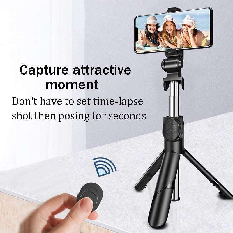 Bluetooth-Compatible Selfie Stick & Mobile Phone Holder