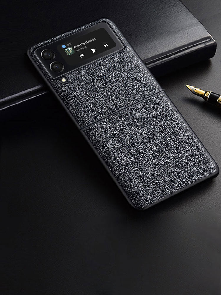 Litchi PU Leather Case For Samsung Z Flip