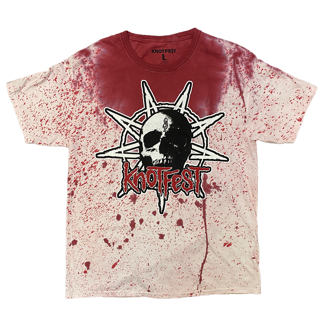  Knotfest Leg 2 Star Skull Blood Splatter T-Shirt 