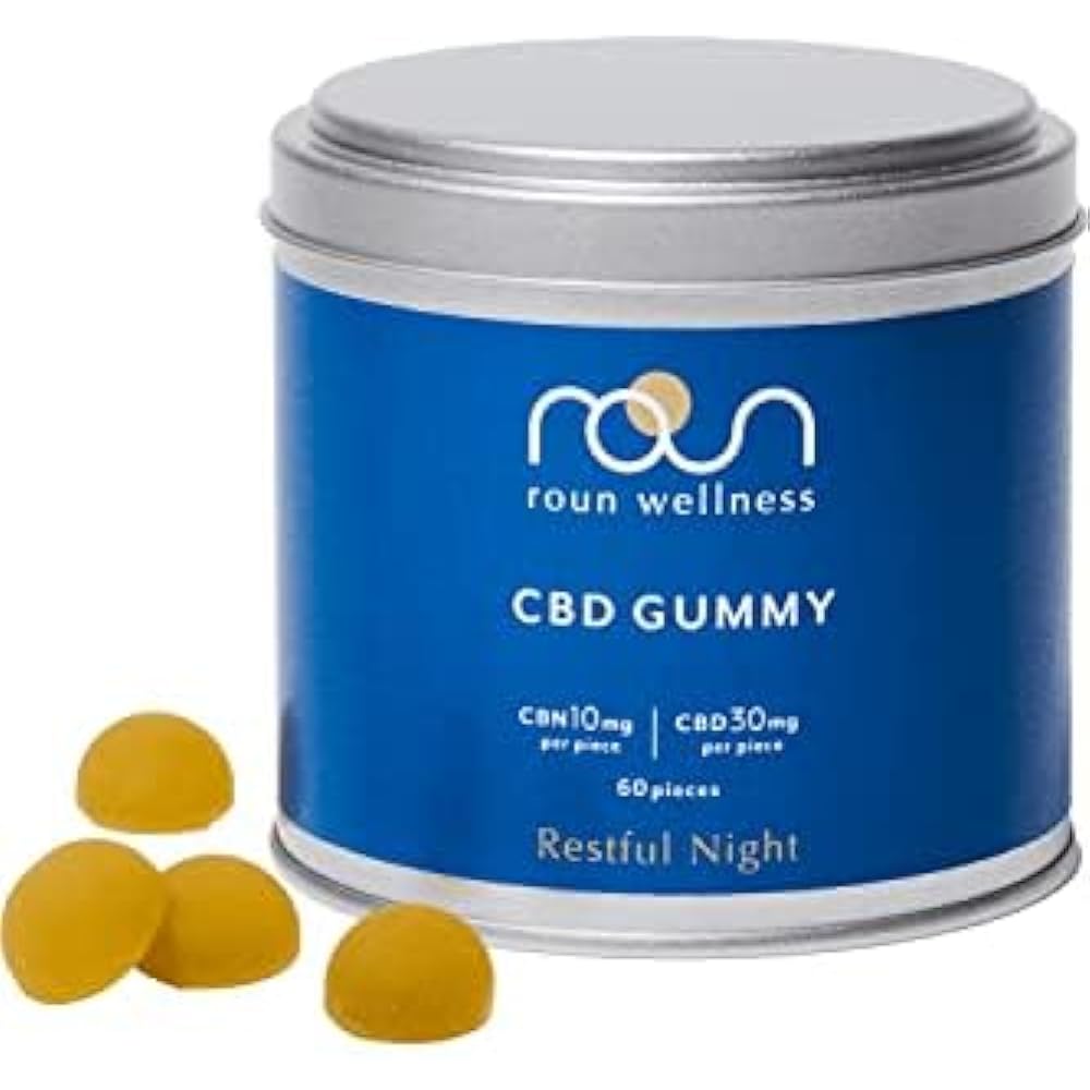 roun CBD Gummies 60 tablets Contains CBD CBN 2400mg Muscat Flavor CBD1800mg CBN 600mg 1 tablet CBD30mg CBN10mg High Concentration Made in Japan Beet Sugar Road Spectrum