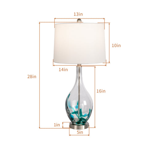 glass table lamp with usb