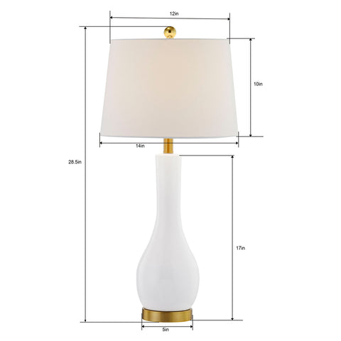 maxax 28.5 in white ceramic table lamp set of 2