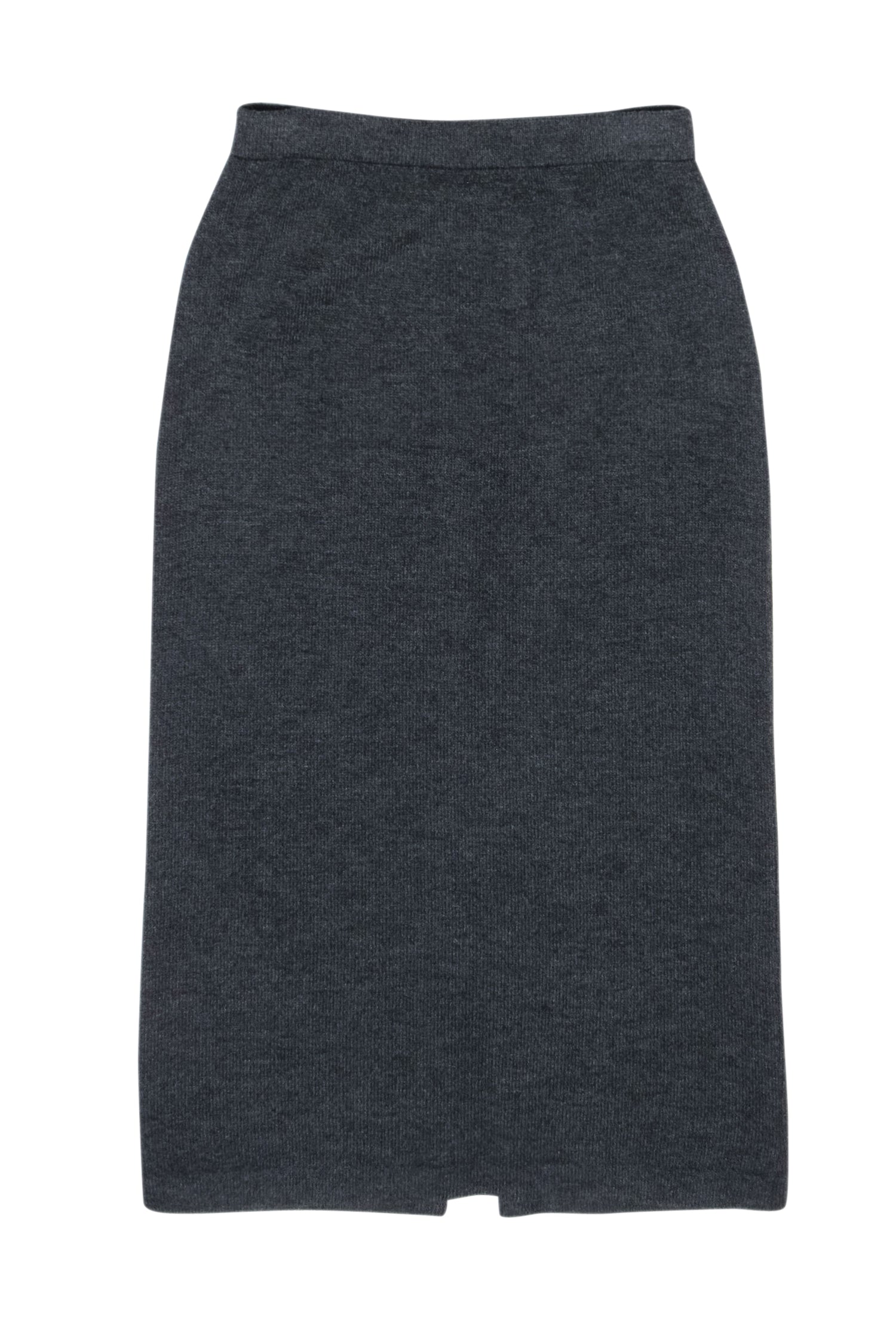 St. John - Charcoal Grey Knit Midi Pencil Skirt Sz 4