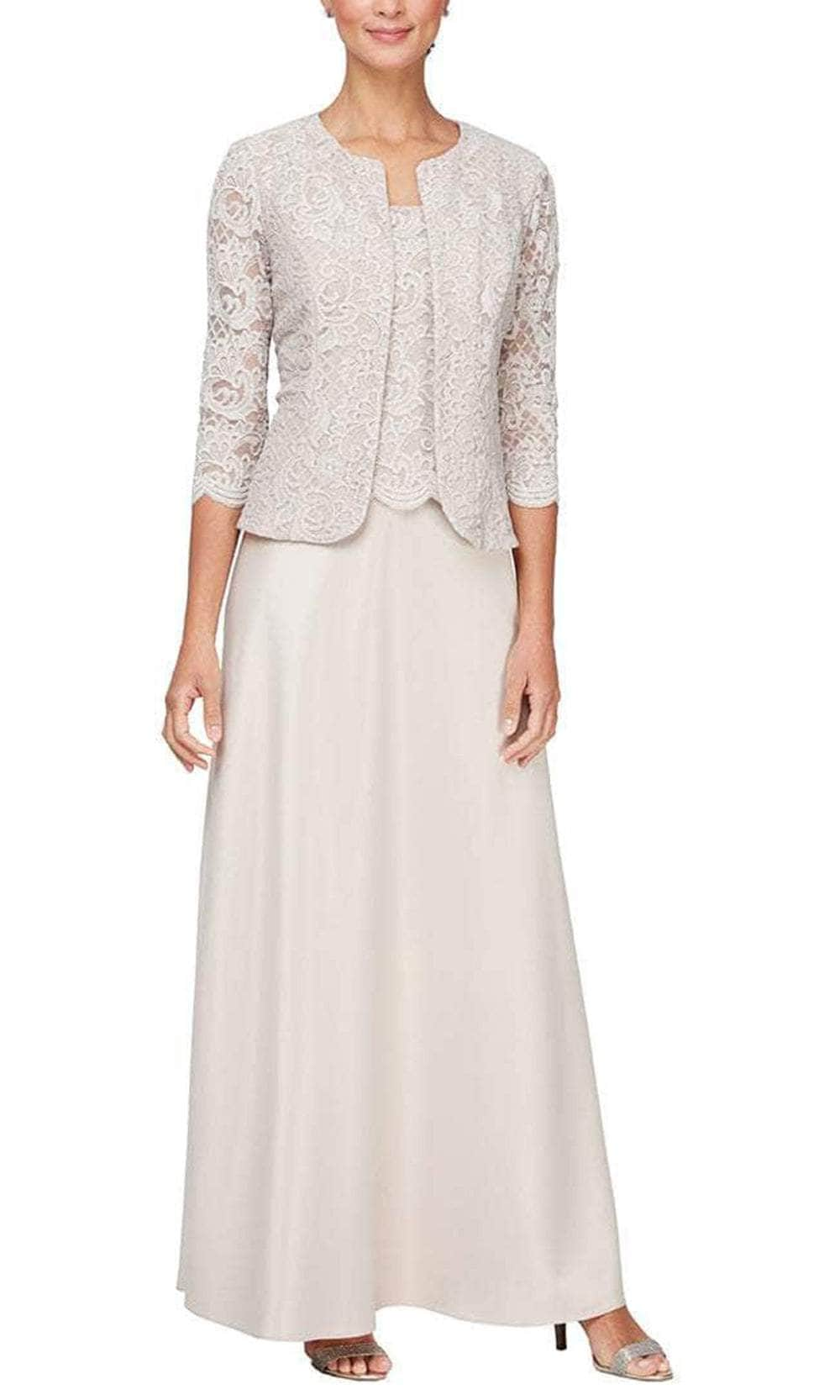 Alex Evenings - 82122326 Lace Embellished A-Line Dress