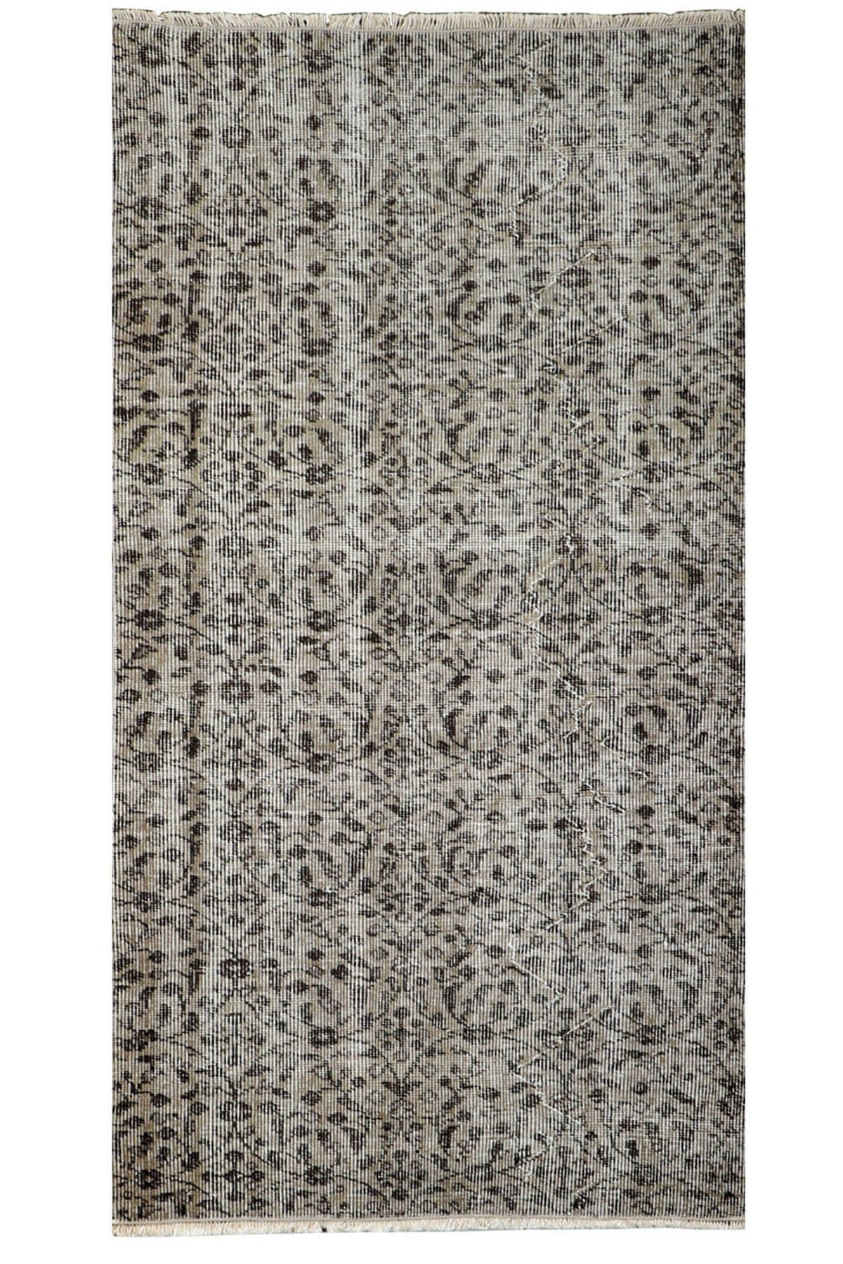 Beige Floral Pattern Vintage Carpet