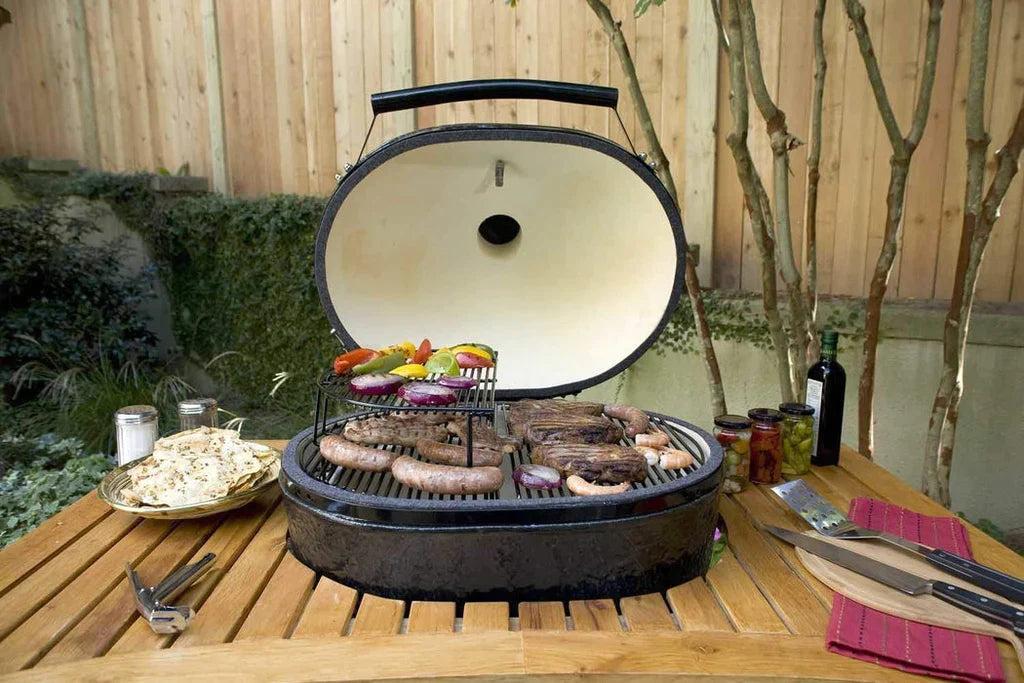 Primo Cypress Countertop Grill Table For Oval Large Ceramic Kamado Grill - PG00613