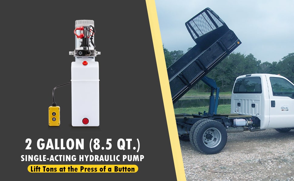 8 Quart Single Acting Hydraulic Pump