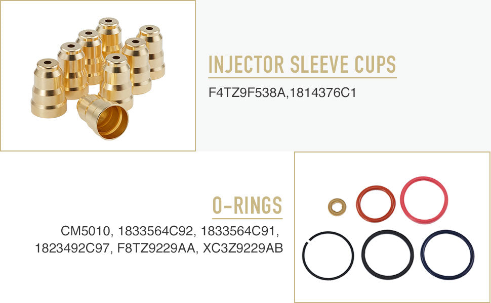 Injector Sleeve Cups & O-Rings Kit