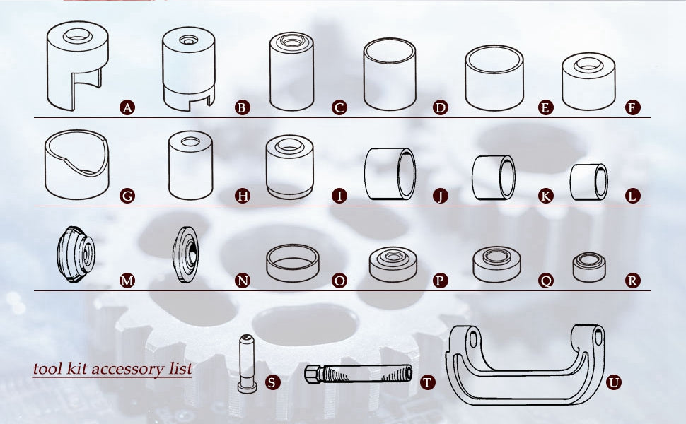 ball joint press kit accessory list