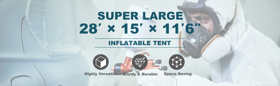 versatile portable inflatable paint tent