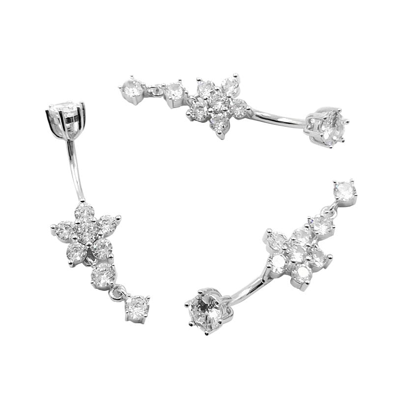 925 Sterling Silver Belly Button Rings Navel Rings Piercing Jewelry SKU:AB0099