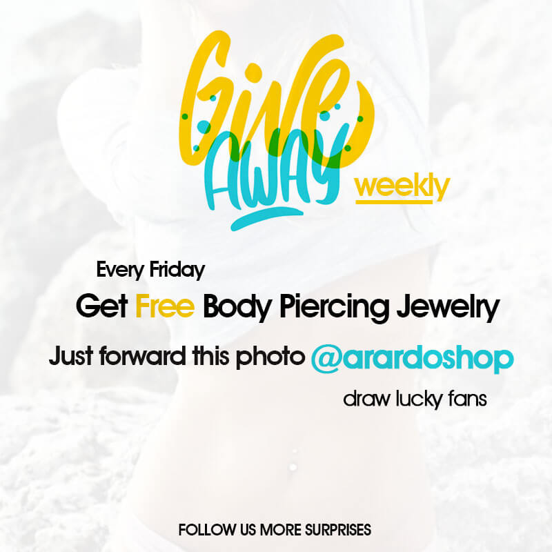 Every Friday Get Free Body Piercing Jewelry
