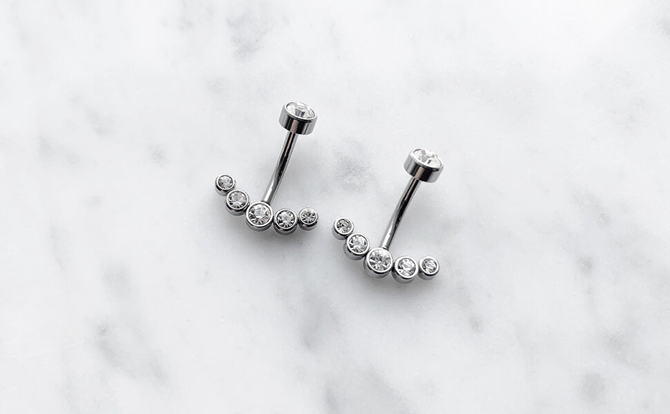 ARARDO G23 Solid Titanium Belly Button Rings Piercing