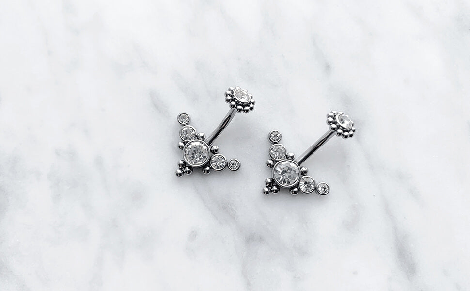 ARARDO G23 Solid Titanium Belly Button Rings