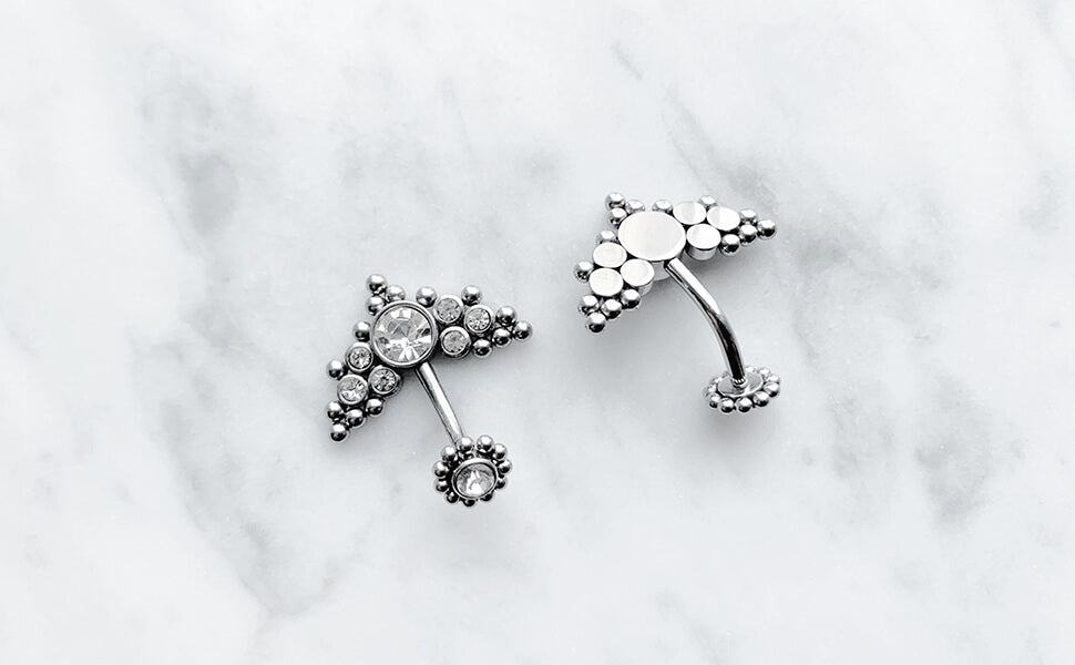 ARARDO G23 Solid Titanium Belly Button Rings