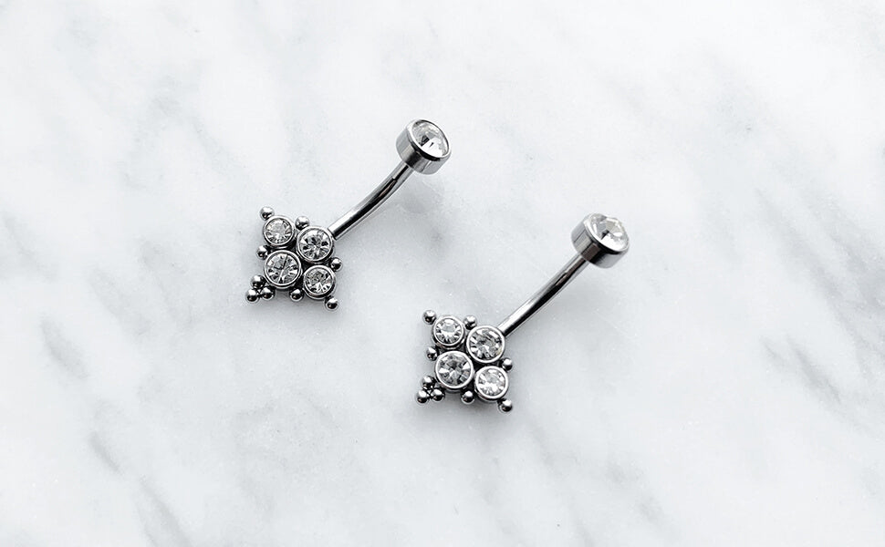 ARARDO G23 Solid Titanium Belly Button Rings