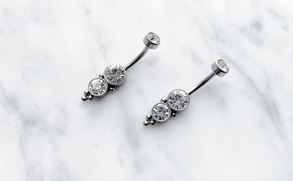 ARARDO G23 Solid Titanium Belly Button Rings