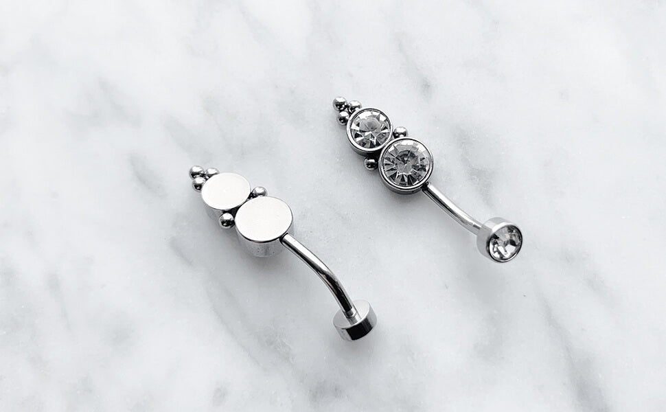 ARARDO G23 Solid Titanium Belly Button Rings
