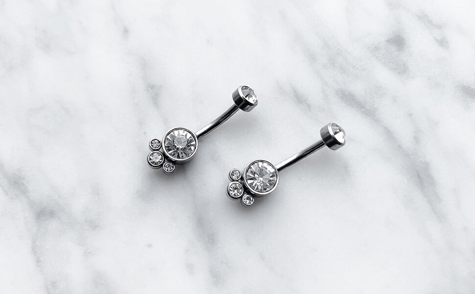 ARARDO G23 Solid Titanium Belly Button Rings