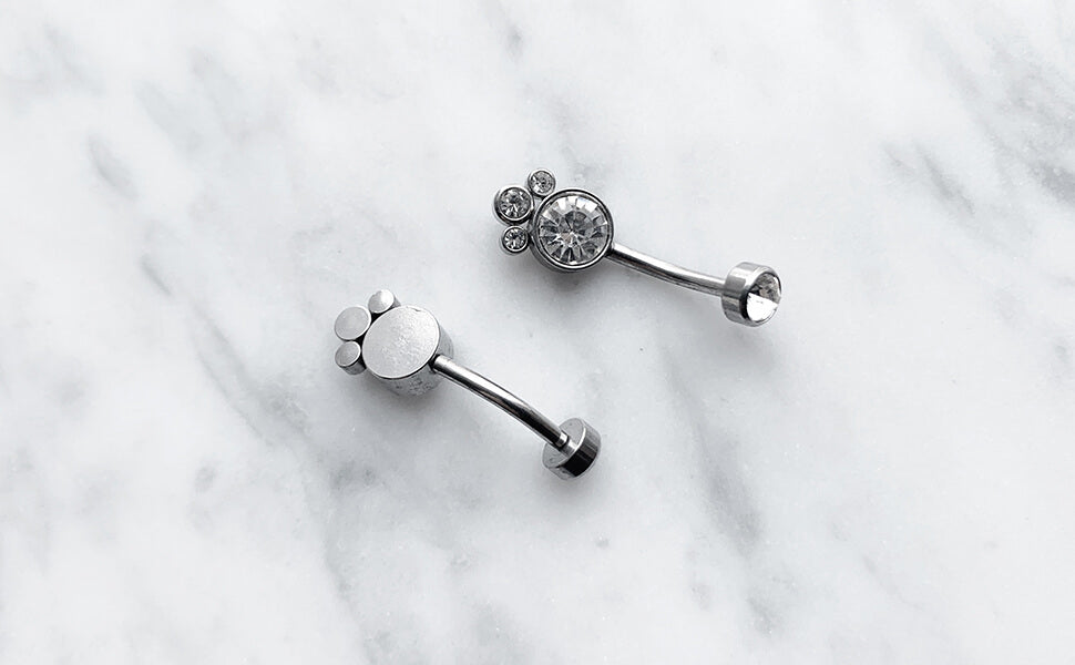 ARARDO G23 Solid Titanium Belly Button Rings