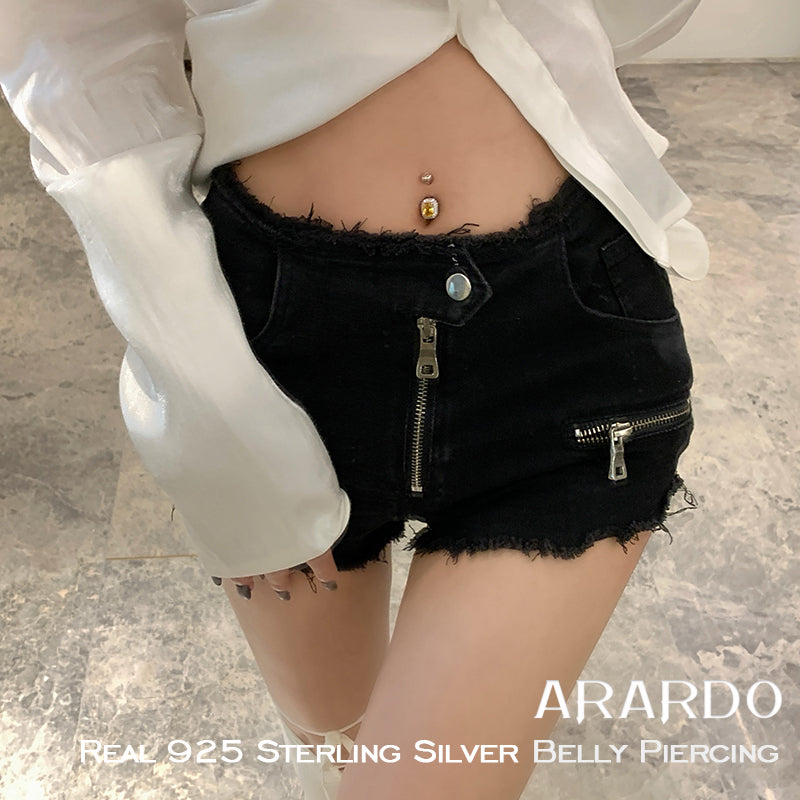 Arardo 925 Sterling Silver Belly Rings SS61 Navel Piercing