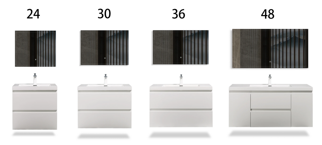 SIZES OF SINGLE BATHROOM VANITIES