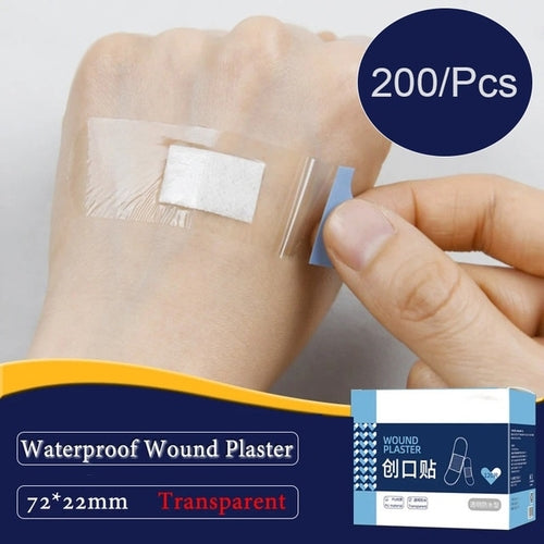 100pcs/pack Transparent Adhesive Wound Plaster Waterproof Medical