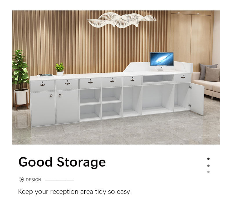 Small Reception Desk for Beauty Salon with LED Light