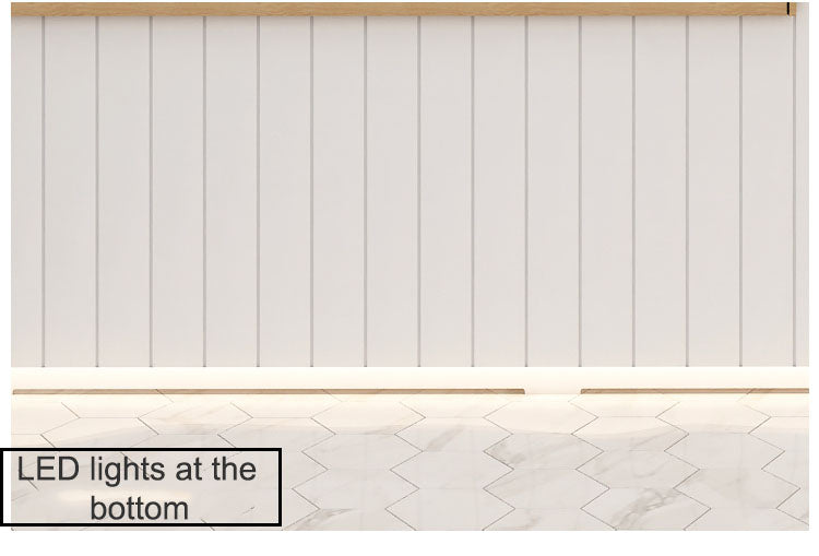 Simple White Wooden Reception Desk for Retail Store Manicure Spa Clothing Store Cash Counter