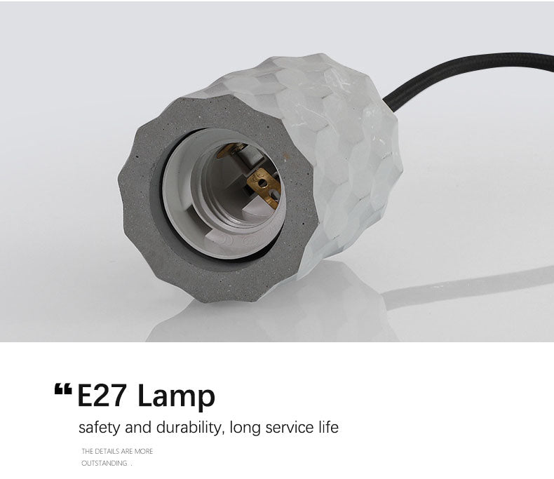 Cement Pendant Light E27 Lamp