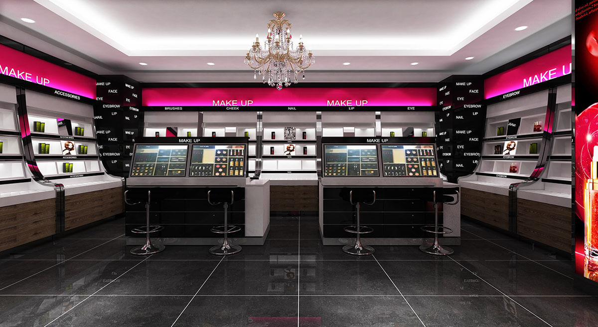 Cosmetics Store Interior Design Solution โ M2 Retail