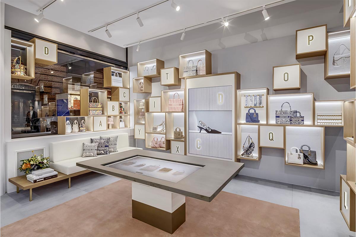 Dior pop-up store Interior design in Soho, New York 