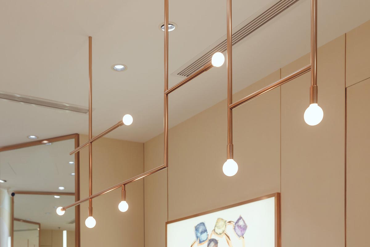 Decorative lights used in jewelry stores