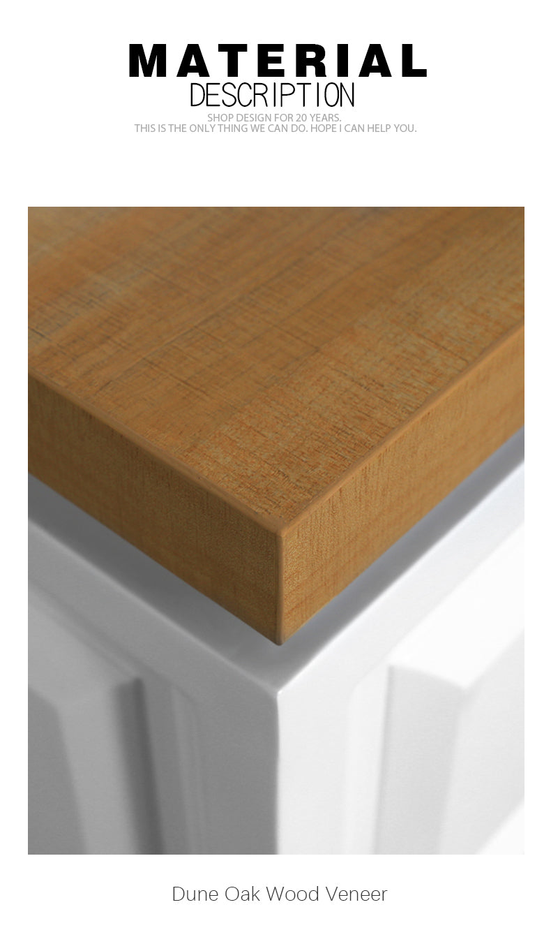 L shaped Modern White Paint Boutique Reception Desk with Wood Counter Top