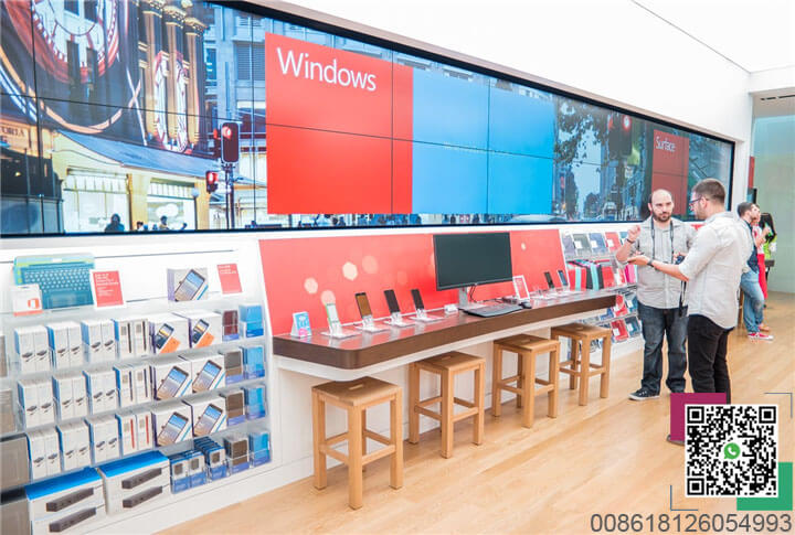 Microsoft Computer Store Side Cabinet Consultation Area