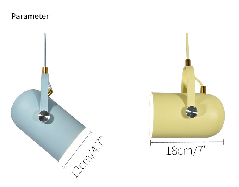 Nordic Minimalist droplight Angle adjustable E27 small pendant lights-dimensions