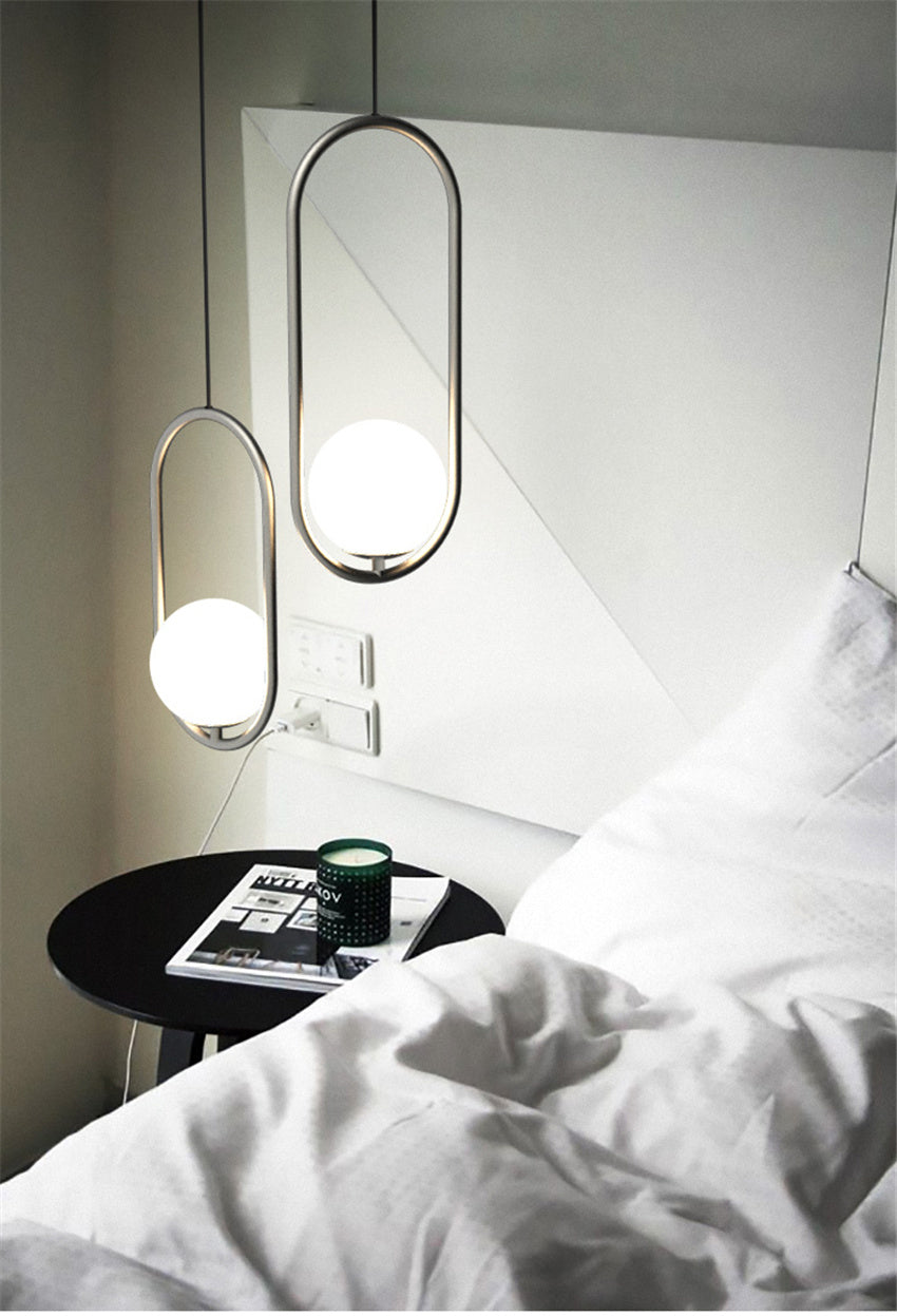 Nordic bedside oval chandelier scene application diagram