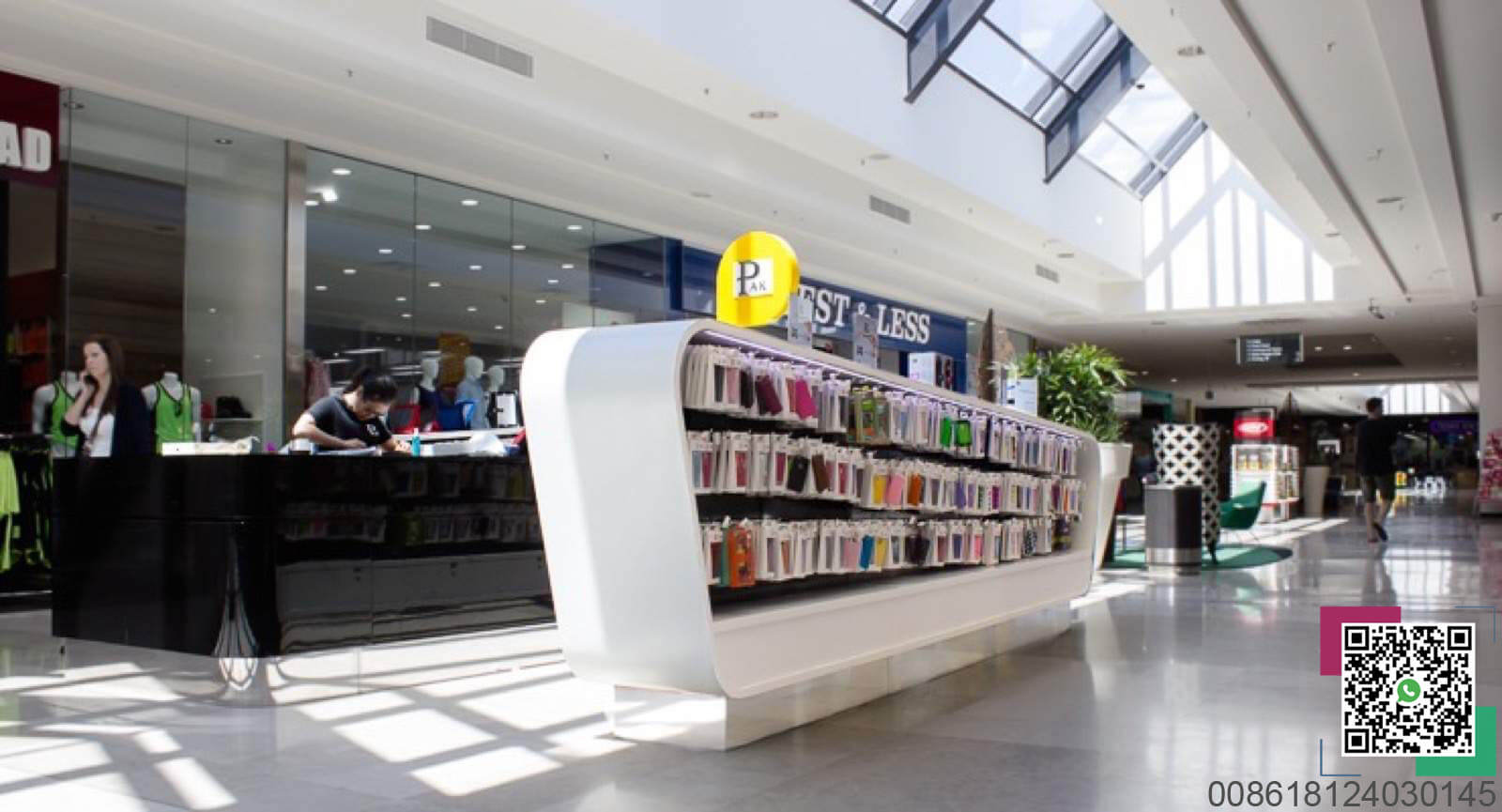 PAK mobile phone kiosk in mall