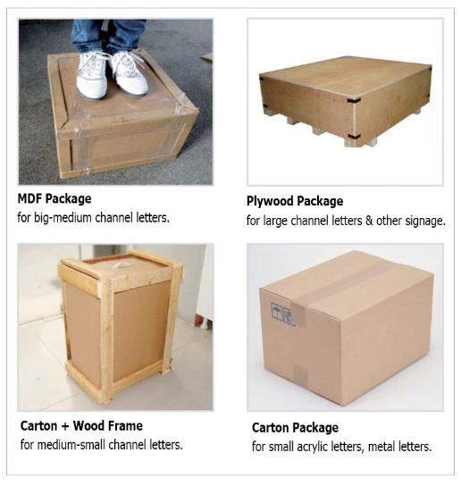 Four kinds of packaging