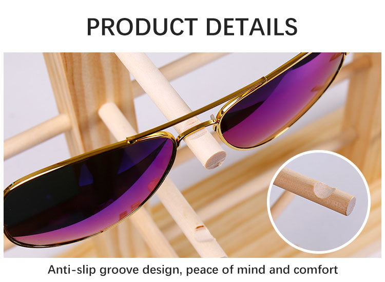 Pine sunglasses display stand Anti-slip design